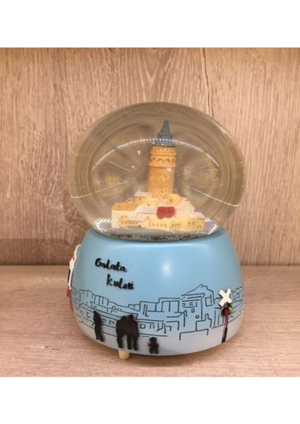 Büyük Boy Işıklı Müzikli Otomatik Kar Küresi, Galata Kulesi Tasarımı indirimleri