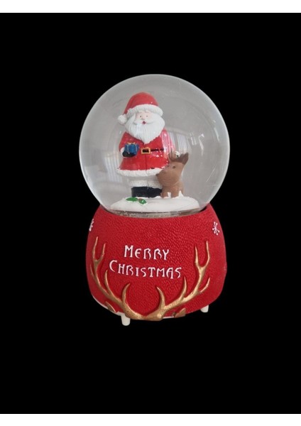 Kırmızı Büyük Cam Kar Küresi, Müzikli ve Püskürtmeli Noel Baba ve Geyik Temalı indirimleri