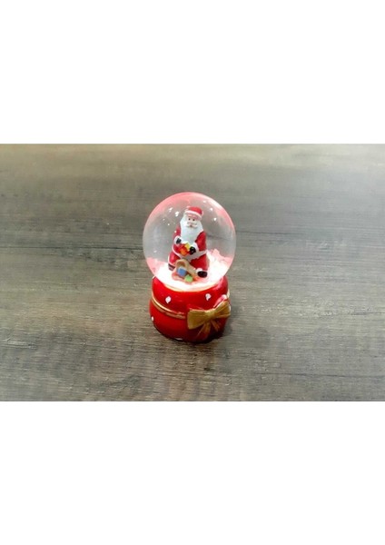 2'li Noel Baba Kar Küresi Hediye Kutusu, Şık ve Sevimli Dekorasyon Seti
