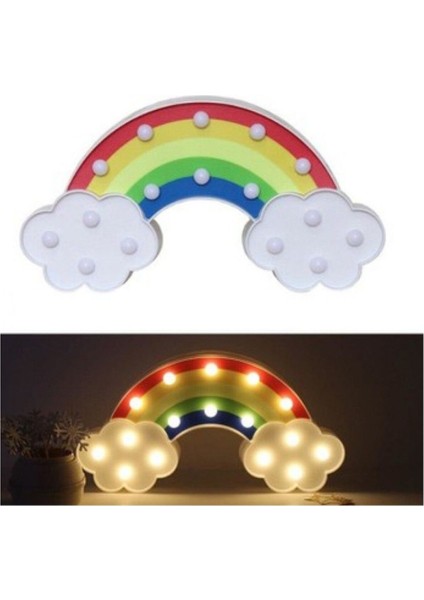 Renkli LED Gökkuşağı Gece Lambası, Şık ve Havalı Dekorasyon Için Idealdir