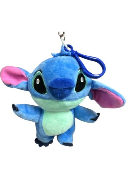 Sevimli Stitch Peluş Anahtarlık Mavi
