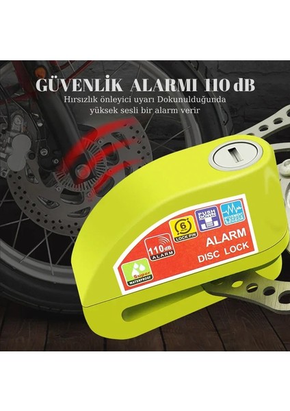 Alarmlı Motorsiklet Disk Fren Kilidi Motosiklet Scooter Bisiklet Atv Için Sesli Güvenlik Alarmı fiyatları