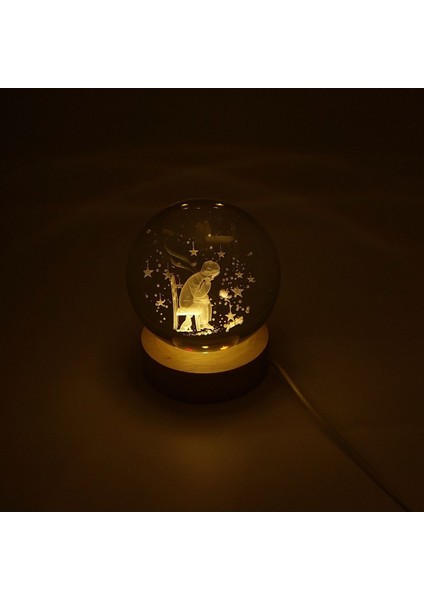 Işıklı Cam Küre, Kar Küresi, Küçük Prens Temalı, Büyük Boy, Dekoratif Hediye fiyatları