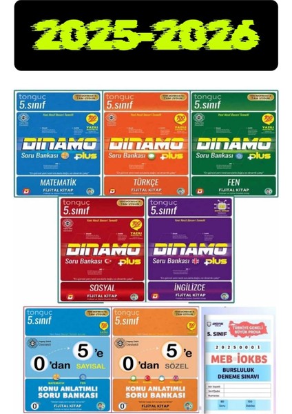 5. Sınıf 0 Dan 5 E Tüm Dersler Konu Anlatımlı Set / 5. Sınıf Dinamo Soru Bankası Set modelleri