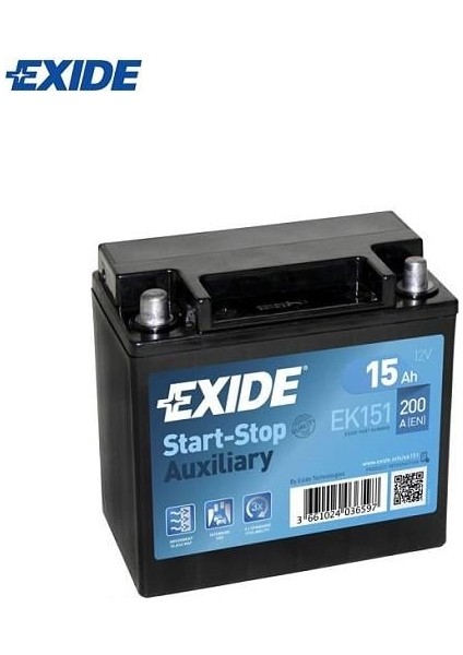 15 AH AKÜ AUXILIARY 200 A (EN) (START-STOP) (150*90*145) JAGUAR- LAND ROVER BESLEME AKÜSÜ