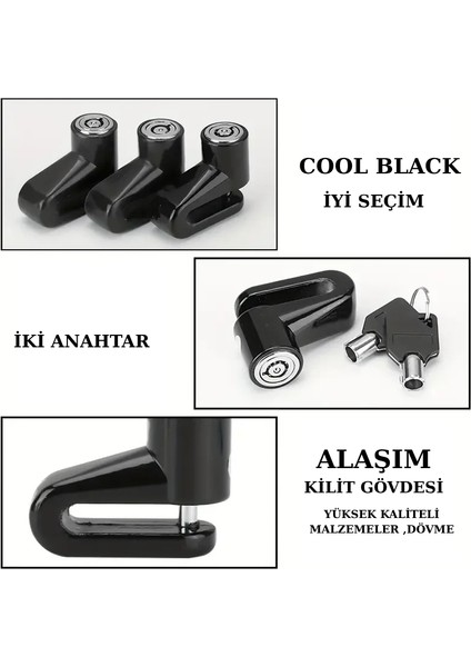 Motosiklet Disk Fren Kilidi Dağ Bisiklet Anahtarlı Kilit Alaşım Dövme Çelik modelleri