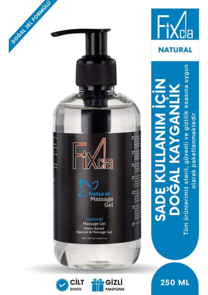 – Natural Masaj Jeli 250ML – Su Bazlı Cilt Dostu Kayganlaştırıcı Jel | Doğal Jel Formülü – Su Bazlı Yağsız Formül, Uzun Deneyim Etkili, Cilt Dostu ve Kolay Temizlenebilir Yapı – Yağ Bırakmayan