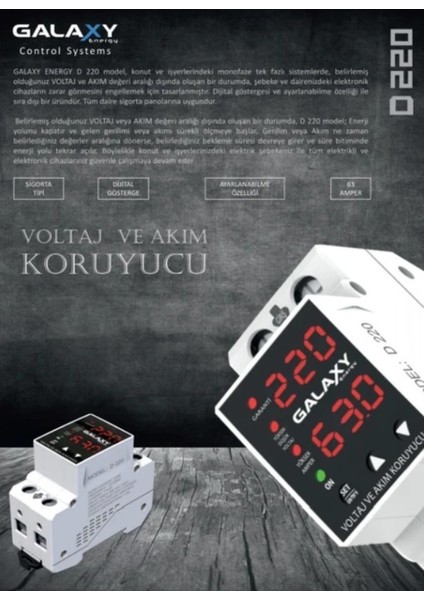 D220 Monofaze Daire Voltaj Koruyucu Kontrol Cihazı modelleri