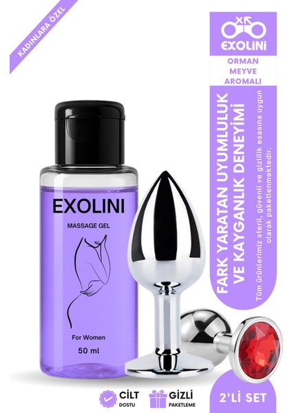 – 50ML Orman Meyveli Kayganlaştırıcı Jel Kırmızı Taşlı Metal Plug 2’li Set – Su Bazlı Yağsız Formül, Uzun Deneyim Etkili, Cilt Dostu ve Kolay Temizlenebilir Yapı – Su Bazlı Yapı Seti