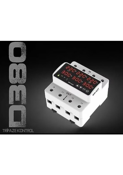 D380 Trifaze Daire Voltaj ve Akım Koruyucu Kontrol Cihazı