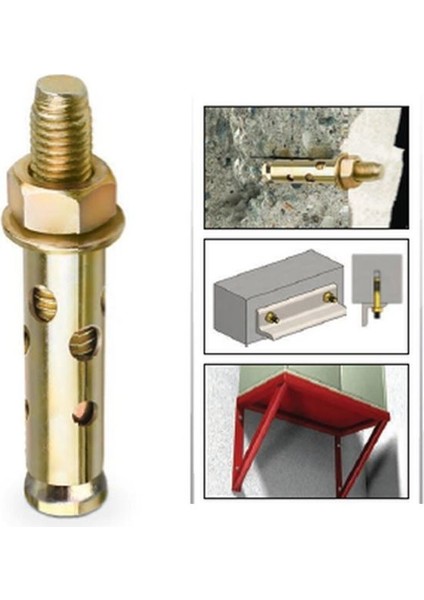 M12X90 Gömlekli Çelik Dubel 10 Adet fiyatları