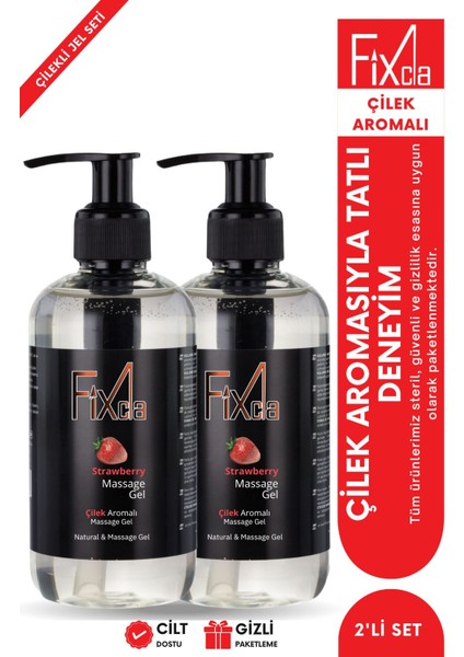 Çilek Aromalı 2’li Kayganlaştırıcı Jel Seti 250 ml