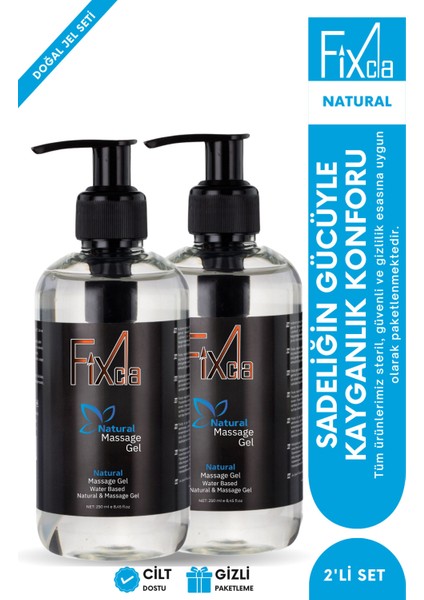 Natural Kayganlaştırıcı Etkili Masaj Jeli 250 ml x 2