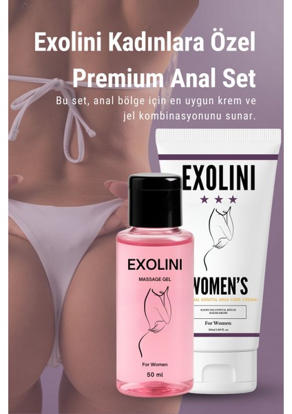 Kadınlara Özel Premium Set 50 ml Masaj Jeli + 50 ml Bakım Kremi 2’li
