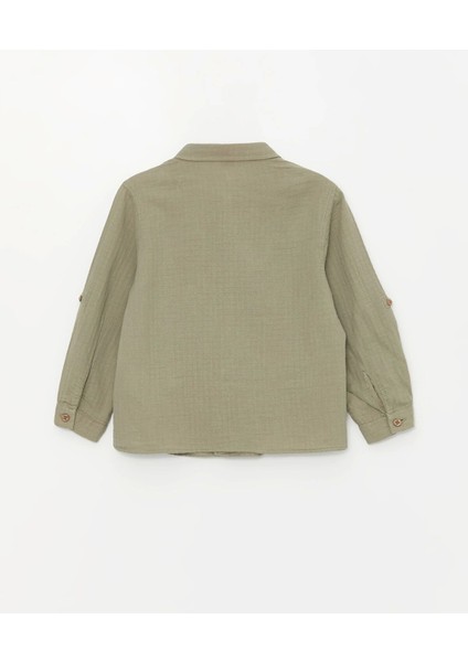 Lcw Kids Yeşil Uzun Kollu Basic Erkek Bebek Gömlek fiyatları