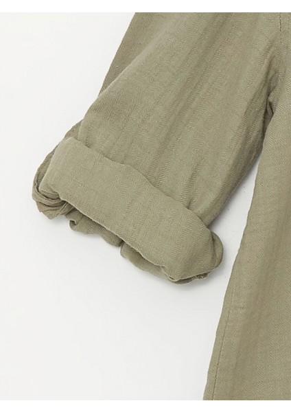 Lcw Kids Yeşil Uzun Kollu Basic Erkek Bebek Gömlek modelleri