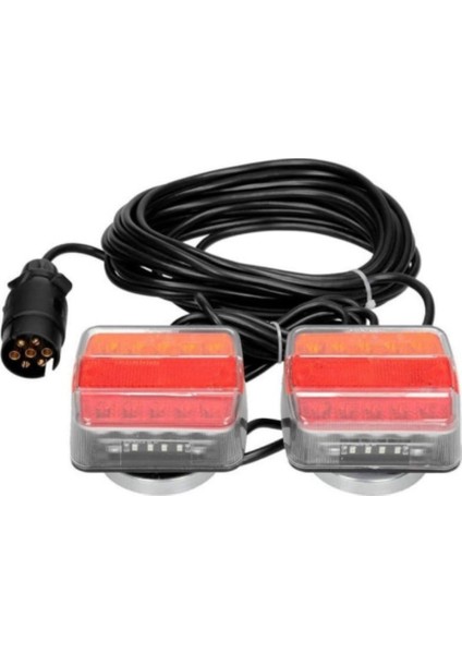 Mıknatıslı LED Römork Stop Lambası Seti 7 Pin Soketli fiyatları