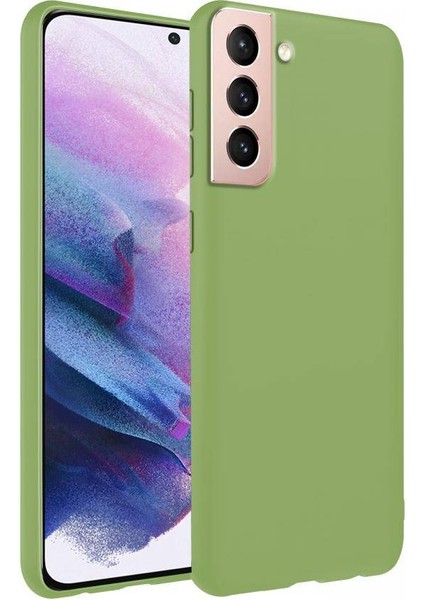 Samsung Galaxy S22 Plus İnce Mat Silikon Kılıf Yeşil