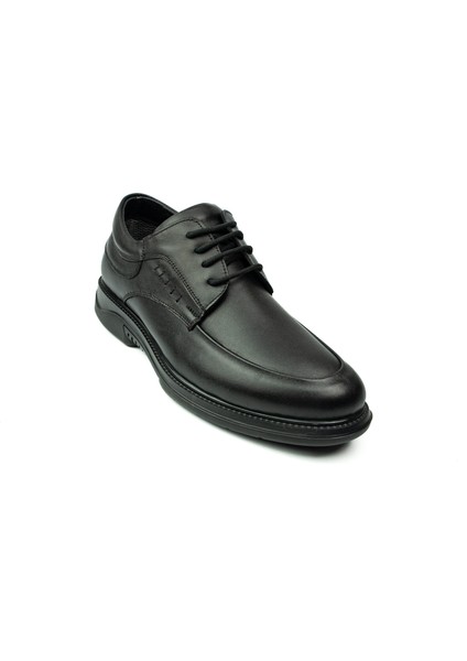 5020 Siyah Deri Bağcıklı Erkek Günlük Ayakkabı