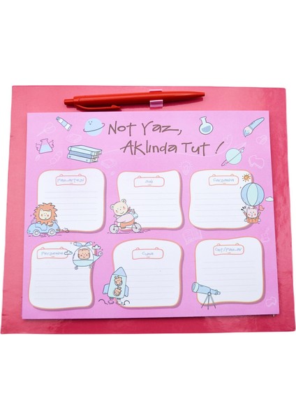 23X27 60 Yaprak Kalemli Bloknot Mousepad Haftalık Planlayıcı Aklında Tut (KBM-3327)