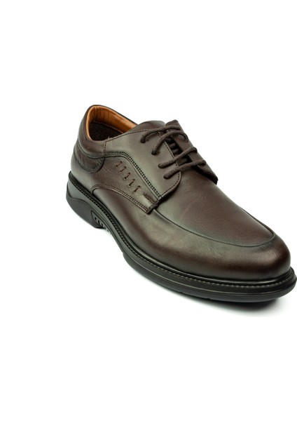 5020 Kahverengi Deri Bağcıklı Erkek Günlük Ayakkabı