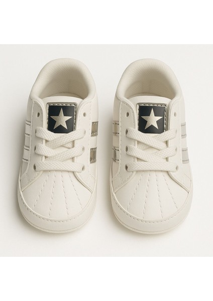 Şık Çizgili Kız Bebek Patiği 18-19 Numara fırsatları