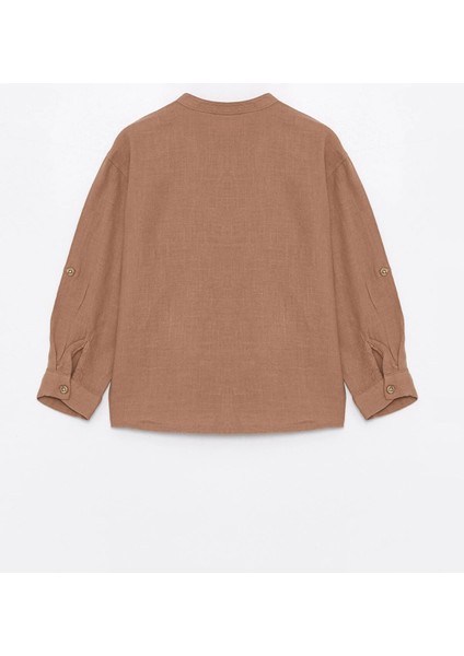 Lcw Kids Kahverengi Uzun Kollu Basic Erkek Bebek Gömlek fiyatları