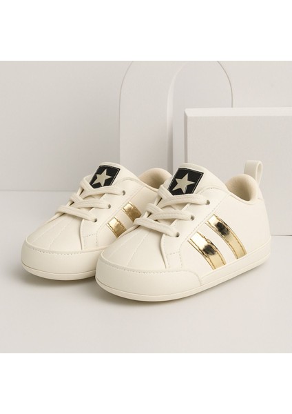 Şık Çizgili Kız Bebek Patiği 18-19 Numara