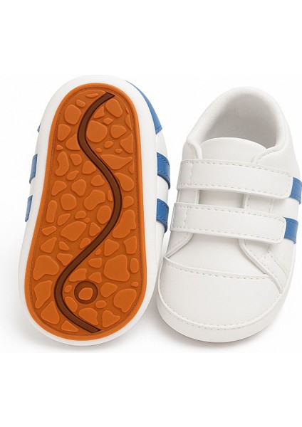Erkek Bebek Spor Tarz Ilk Adım Ayakkabısı – Cırt Cırtlı, Kaydırmaz Taban 20-21 Numara fiyatları
