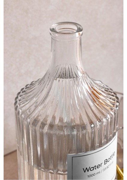 Viking 1000 ml Cam Şişe ve Yağlık Kapaklı Çift Kapaklı