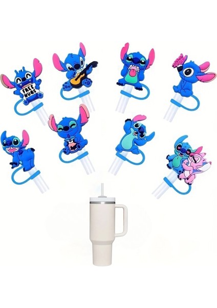 Termos Pipet Koruyucu 2 Adet Stitch Pipet Koruyucu Silikon Pipet Kılıfı Pipet Tıpası modelleri
