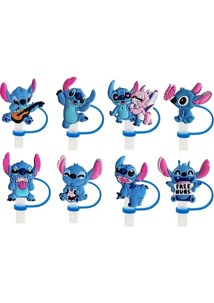 Termos Pipet Koruyucu 2 Adet Stitch Pipet Koruyucu Silikon Pipet Kılıfı Pipet Tıpası modelleri