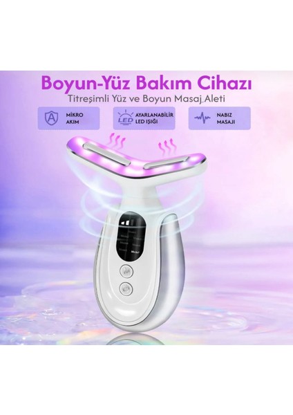 Yüz ve Boyun Kırşıklık Giderici Ems Güzellik Cihazı Lcd Göstergeli 7 Modlu 400 Mah Auhma Ahv-04 fiyatları