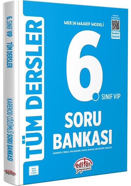 2026 Meb In Maarif Modeli 6.sınıf Tüm Dersler Konu Anlatımlı Karekod Çözümlü Soru Bankası Seti modelleri