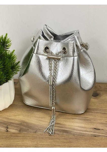 0000058 Düğün,nişan,abiye,makyaj Çantası Püskül Detaylı El Çantası