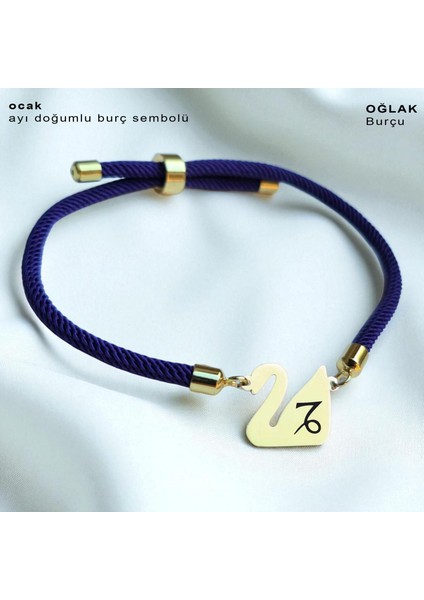 Ocak Ayı Doğumlarına Kuğu Kuşu Figürlü 14 Ayar Altın Plakalı Lacivert Örgülü Hediye fiyatları
