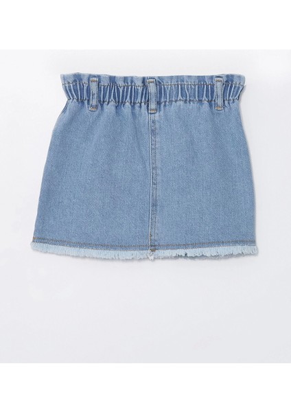Lcw Kids Mavi Beli Lastikli Kız Bebek Jean Etek modelleri