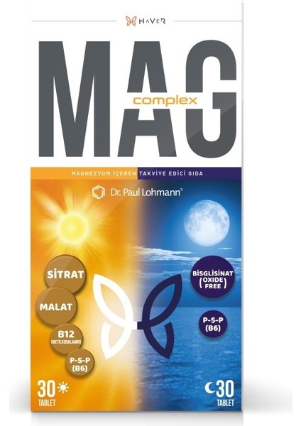 Mag Advanced 60 Tablet + Haver Mag Complex 60 Tablet modelleri