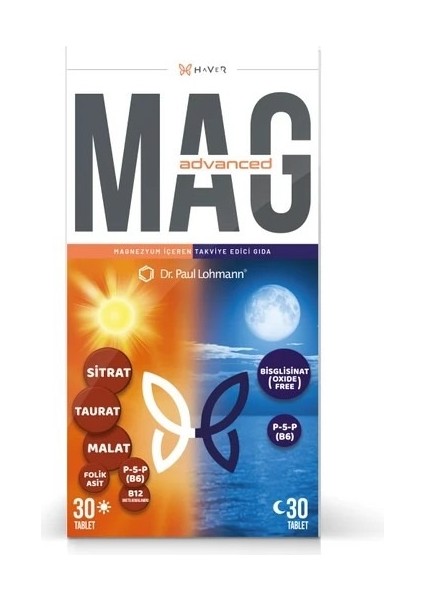 Mag Advanced 60 Tablet + Haver Mag Complex 60 Tablet fiyatları