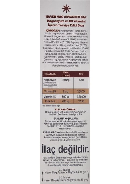 Mag Advanced 60 Tablet + Haver Mag Complex 60 Tablet