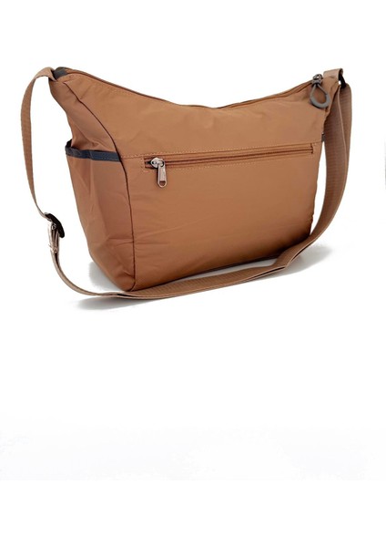 Kadın Suya Dayanıklı Paraşüt Kumaş 3 Gözlü Çapraz Askılı Seyahat ve Omuz Çantası Vizon fırsatları