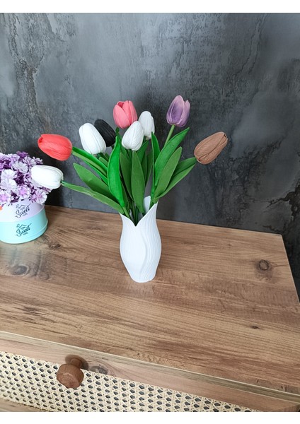 Ev ve Ofis Için Dekoratif Vazo, 3D Baskı Modern Tasarım Lale Vazo fiyatları