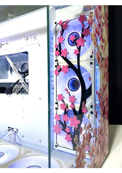Sakura Çiçeği 120X360 mm Oyun Pc Aksesuarı, Masaüstü Bilgisayar Fan Kapağı modelleri