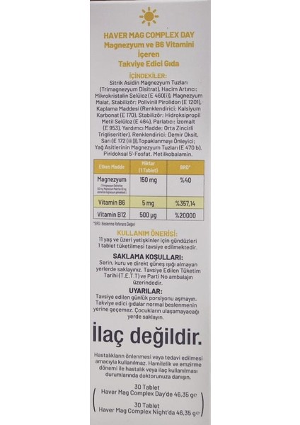 Mag Advanced 60 Tablet + Haver Mag Complex 60 Tablet