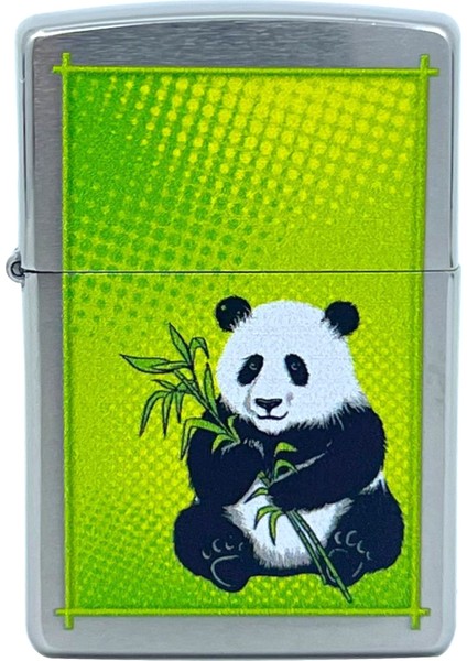 Panda Bear Sitting With Bamboo Dizayn Çakmak