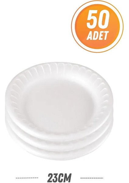 23CM Köpük Tabak 50 Adet Köpük Tabak
