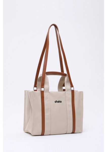 Krem SHK170 Kanvas Kumaş, Tek Bölmeli, Iç Cepli, Astarlı, Femuarlı El, Kol ve Omuz Çantası fiyatları