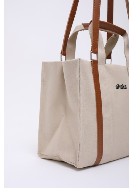 Krem SHK170 Kanvas Kumaş, Tek Bölmeli, Iç Cepli, Astarlı, Femuarlı El, Kol ve Omuz Çantası indirimleri