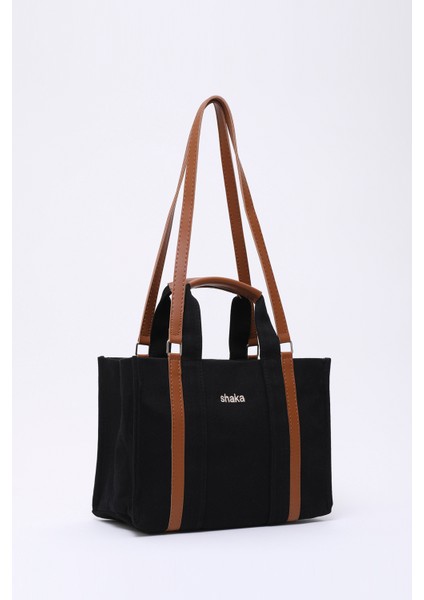 Siyah SHK170 Kanvas Kumaş, Tek Bölmeli, Iç Cepli, Astarlı, Femuarlı El, Kol ve Omuz Çantası fiyatları