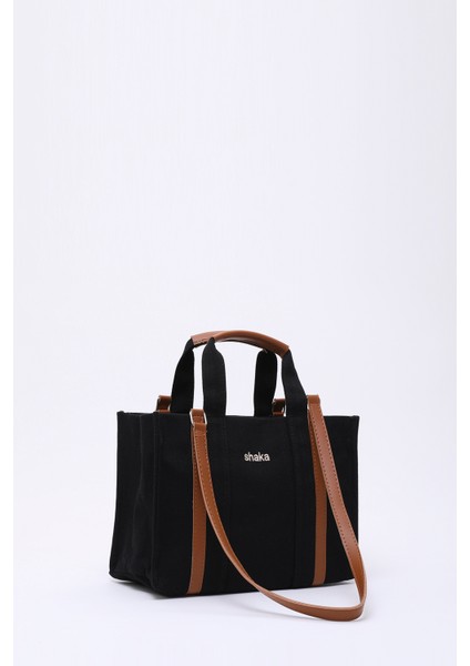 Siyah SHK170 Kanvas Kumaş, Tek Bölmeli, Iç Cepli, Astarlı, Femuarlı El, Kol ve Omuz Çantası modelleri